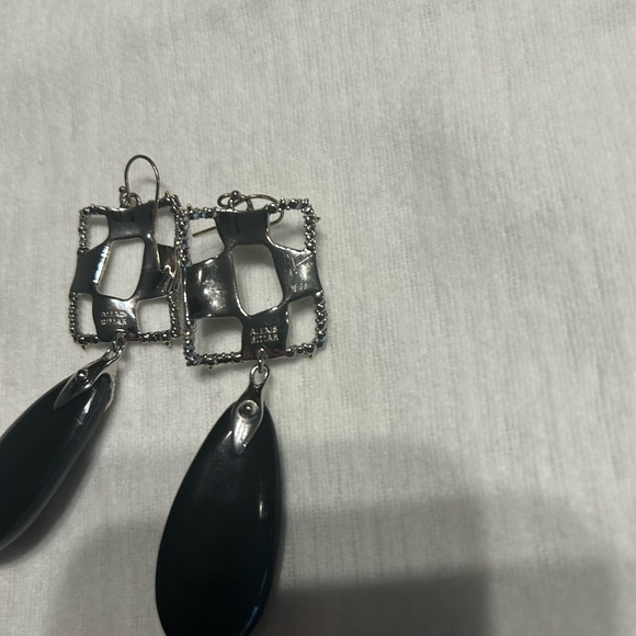 Alexis Bittar crystal drop earrings with black detail